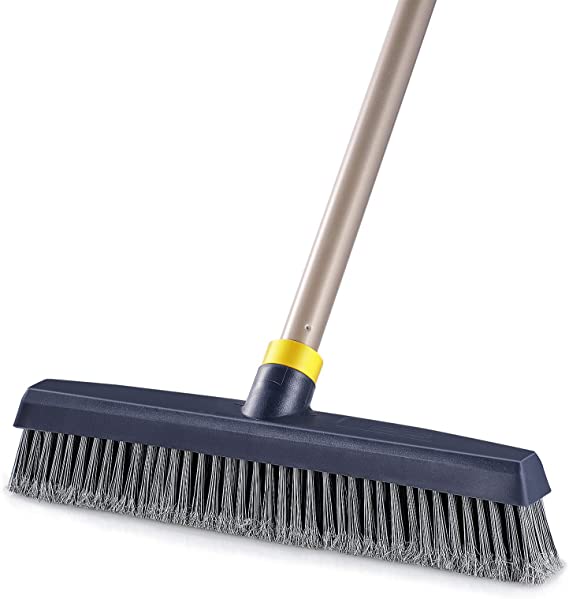 Long Handle Floor Scrub Deck Brush Push Broom Stiff Bristle Brush US